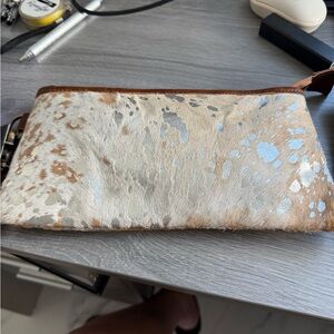 American Darling Brown and Silver Clutch